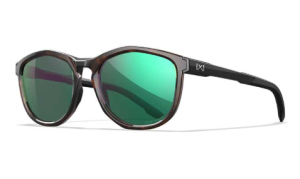 Wiley X - okulary Bravo z soczewkami Captivate Polarized - Green Mirror - Amber, ramki Gloss Tortoise/Gloss Black - AC4BRV07