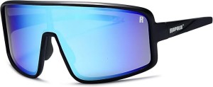 Rapala Lunettes Sunfish czarny niebieski M - niebieskie lustrzane soczewki I czarna ramka 