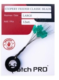 STOPERY FEEDER MATCHPRO CLASSIC BEADS 12szt  Roz - MEDIUM