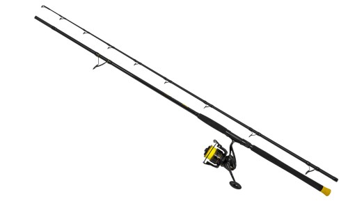 WĘDKA SUMOWA Z KOŁOWROTKIEM BLACK CAT HARD CORE COMBO BANK 300/-600g-sklep rybka