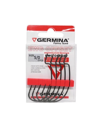 Haczyki GERMINA EWG OFFSET roz. 5/0 - op. 5 szt.-sklep rybka