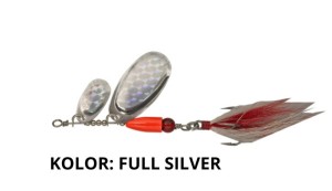 Błystka obrotowa Pezon & Michel BUCK PIKE TANDEM 27g full silver