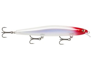 Woblery MaxRap Long Range Minnow 12cm Flake Red Head MXLM12FRH