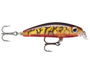 WOBLER Rapala Ultra Light Minnow 6cm Glass Amber Tiger UV ULM06GATU