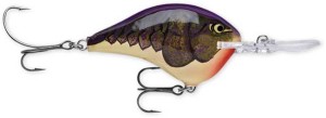 WOBLER Rapala DT-6 6 cm Purple Olive Craw DT06POCW