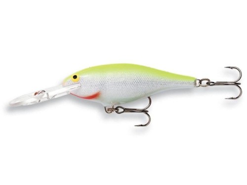 WOBLER Rapala Shad Rap 9cm Silver Fluorescent Charteuse SR09SFC