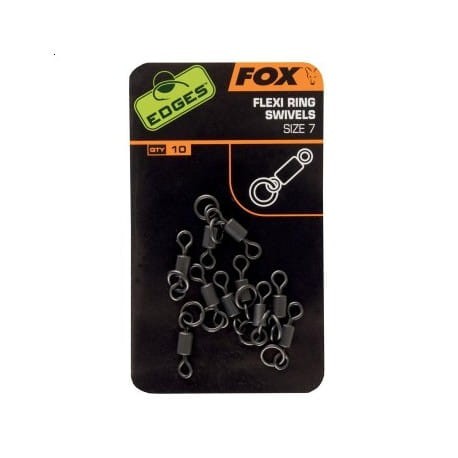 Krętliki Fox Flexi Ring Swivel rozmiar 7 10 sztuk CAC528