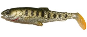 Przynęta gumowa Savage Gear Craft Cannibal Paddletail 12,5cm 20g Olive Pearl Silver Smolt