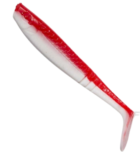 RON THOMPSON SHAD PADDLE TAIL 8CM UV RED/WHITE  