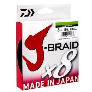 PLECIONKA Daiwa J-BRAID  x8 150m/0,16mm CHARTREUSE 