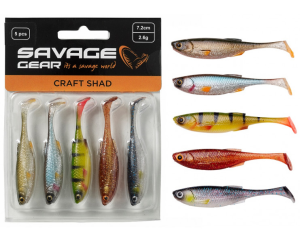 Zestaw Savage Gear Craft Shad 7.2cm  CLEAR WATER MIX