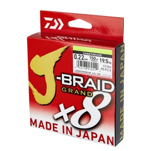 PLECIONKA Daiwa J-BRAID GRAND x8 135m/0,13mm CHARTREUSE