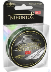 Plecionka Mikado Nihonto Octa BRAID / Green - Zielona / 0,18 mm / 10 m / 8,90 kg / (1)
