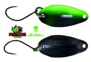 Gunki Slide 2.8g Spoon - Full Black / Yellow Side