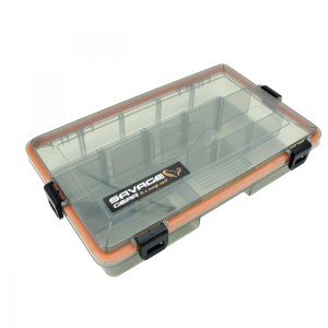 WODOODPORNE PUDEŁKA NA PRZYNĘTY SAVAGE GEAR WATER PROOF LUREBOX SMOKE 4B | 27.5 X 18 X 5CM