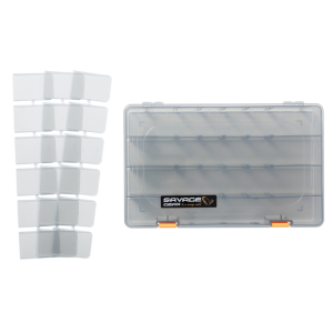 PUDEŁKO NA PRZYNĘTY SAVAGE GEAR LUREBOX SMOKE 6B | 36 X 22.5 X 5CM
