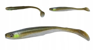 Przynęta gumowa Savage Gear Slender Scoop Shad 9cm 4g Green Silver
