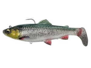 Savage Gear 4D Rattle Shad Trout 17cm 80g Sinking Green Silver