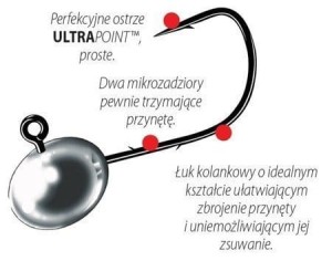 GŁÓWKA JIGOWA MUSTAD MICRO 3 SZT. 2 4 G DRAGON