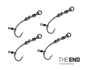 Zestaw karpiowy THE END Ronnie rig #8 / 4szt.