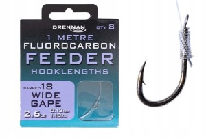 Haczyki Drennan Fluorocarbon Wide Gape r. 18/0.13mm