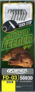 Haczyki z przyponem Quick Stop Owner FD-03 r.10/0.20mm  