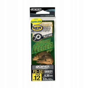 Haczyki z przyponem z gumką Owner FD-52 r.10/0.20mm 