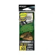 Haczyki bezzadziorowe z przyponem Owner FD-53 r.8/022mm