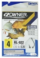 Haczyki z przyponem Owner RL922  PIN r.10/0.14mm 