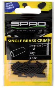 SPRO MATTE BLACK SINGLE BR CRIMP #0,6x10 50szt