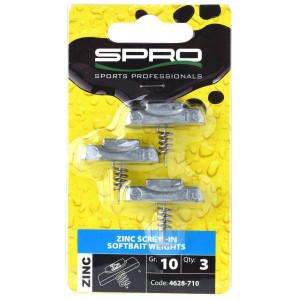 Spro- Obciążniki ZINC SCREW-IN SOFTBAIT WEIGHTS 3pc 5g
