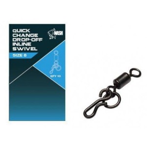 Krętlik Z Szybkozłączką Nash Quick Change Drop Off In Line Swivel Rozm.8 (10szt.)
