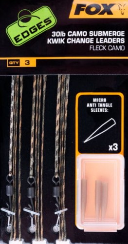 PRZYPON Fox EDGES SUBMERGE CAMO LEADER KWIK CHANGE 30lb