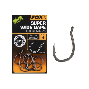 Haczyki Fox Edges Super Wide Gape Out-Turned Eye - roz. 6