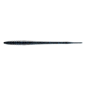 Libra Lures Bass Slim Finnese Worm 14cm - 040 / BLACK WITH BLUE PEPPER  8pcs (KRYL)