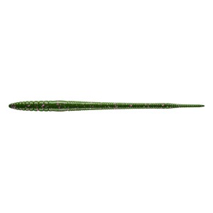Libra Lures Bass Slim Finnese Worm 14cm - 030 / DARK GREEN WITH PURPLE PEPPER 8PCS (KRYL)