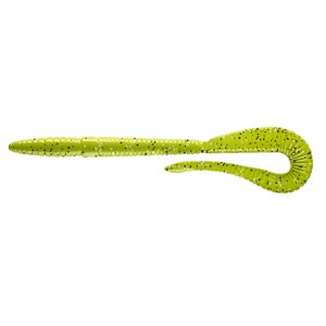 Libra Lures Bass Crazy Twist Tail Worm 14cm - 006 / HOT YELLOW WITH BLACK PEPPER 8pcs (KRYL)