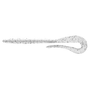 Libra Lures Bass Crazy Twist Tail Worm 14cm - 004 / SILVER PEARL WITH BLACK & SILVER PEPPER 8PCS (KRYL)