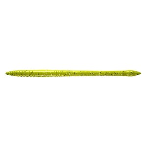 Libra Lures Bass Fat Stick Worm 12.8cm - 006 / HOT YELLOW WITH BLACK PEPPER 8PCS (KRYL)