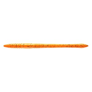 Libra Lures Bass Fat Stick Worm 12.8cm - 011 / HOT ORANGE WITH BLACK PEPPER 8PCS (KRYL)
