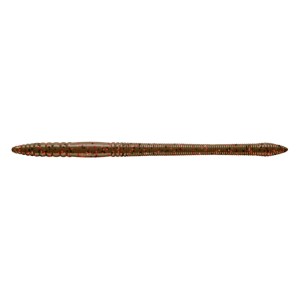 Libra Lures Bass Fat Stick Worm 12.8cm - 037 / LIGHT BROWN WITH RED & BLACK PEPPER 8PCS (KRYL)