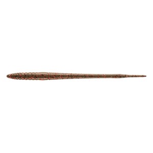 Libra Lures Bass Slim Finnese Worm 14cm - 037 / LIGHT BROWN WITH RED & BLACK PEPPER 8PCS (KRYL)