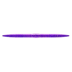Libra Lures Bass Fat Boy Wacky Worm 12.8cm - 020 / PURPLE WITH GOLD & GREEN PEPPER 8PCS (KRYL)