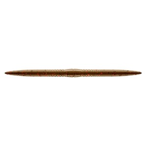 Libra Lures Bass Fat Boy Wacky Worm 12.8cm - 037 / LIGHT BROWN WITH RED & BLACK PEPPER 8PCS (KRYL)