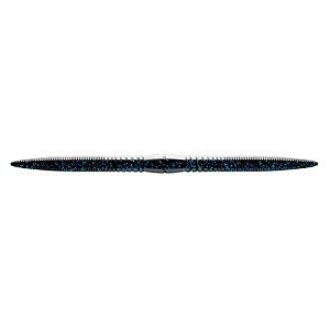 Libra Lures Bass Fat Boy Wacky Worm 12.8cm - 040 / BLACK WITH BLUE PEPPER 8PCS (KRYL)