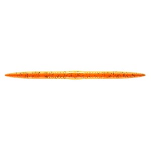 Libra Lures Bass Fat Boy Wacky Worm 12.8cm - 011 / HOT ORANGE WITH BLACK PEPPER 8PCS (KRYL)
