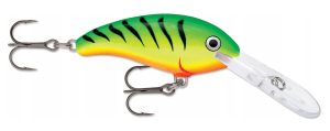 Wobler Rapala Shad Dancer Sweeping Tail Action Fire Tiger