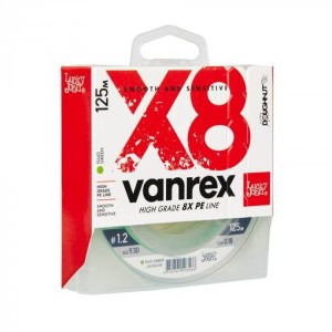 Plecionka LUCKY JOHN VANREX X8 #1,2 (0,18mm) BRAID FLUO GREEN 125M  