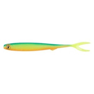 Przynęta gumowa Fox Rage Slick Finesse, UV Blue Back Chartreuse 16CM