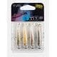 Zestaw przynęt gumowych Fox Rage Micro Tiddler Fast Mixed UV Colour Pack Loaded rozm.4, 3g/5cm (4szt.)